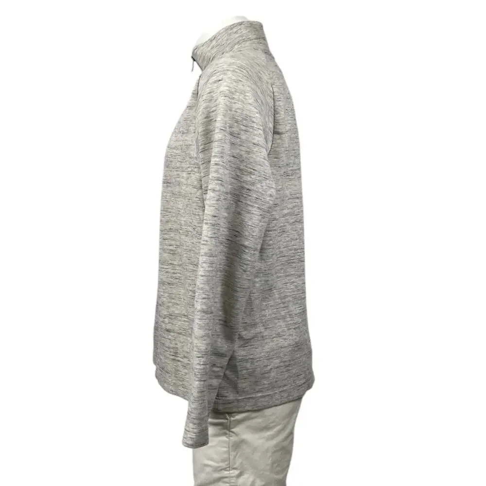 Banana Republic Gray Heathered 1/4 Zip Long Sleeve Sweatshirt Sweater Top Size L